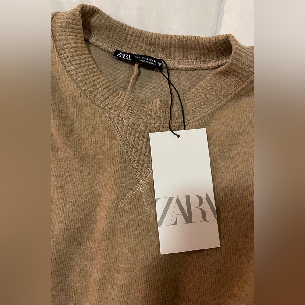 NWT Zara Lounge Brown Sweater